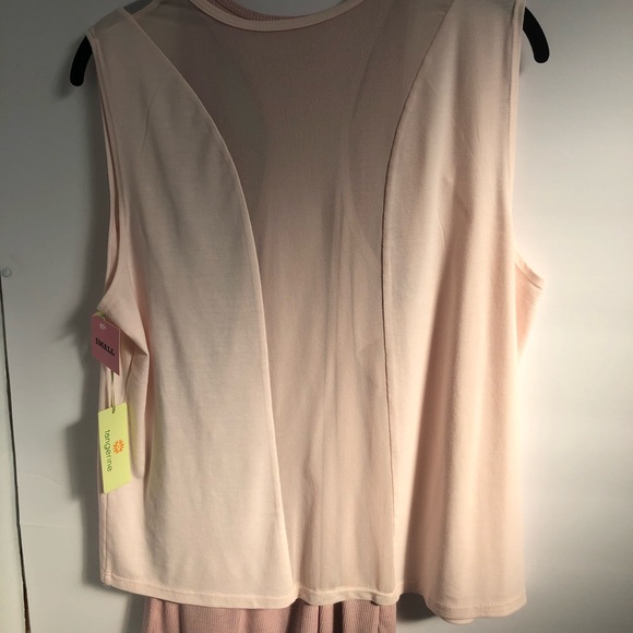 Tangerine brand small 2 layer blush pink tank top - Picture 4 of 6